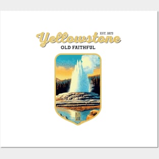 USA - NATIONAL PARK - YELLOWSTONE Old Faithful - 2 Posters and Art